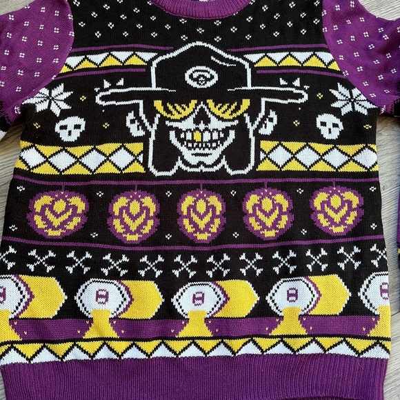 Voodoo Ranger knit beer crewneck Fair Isle ugly sweater holiday Christmas XL - Picture 2 of 7